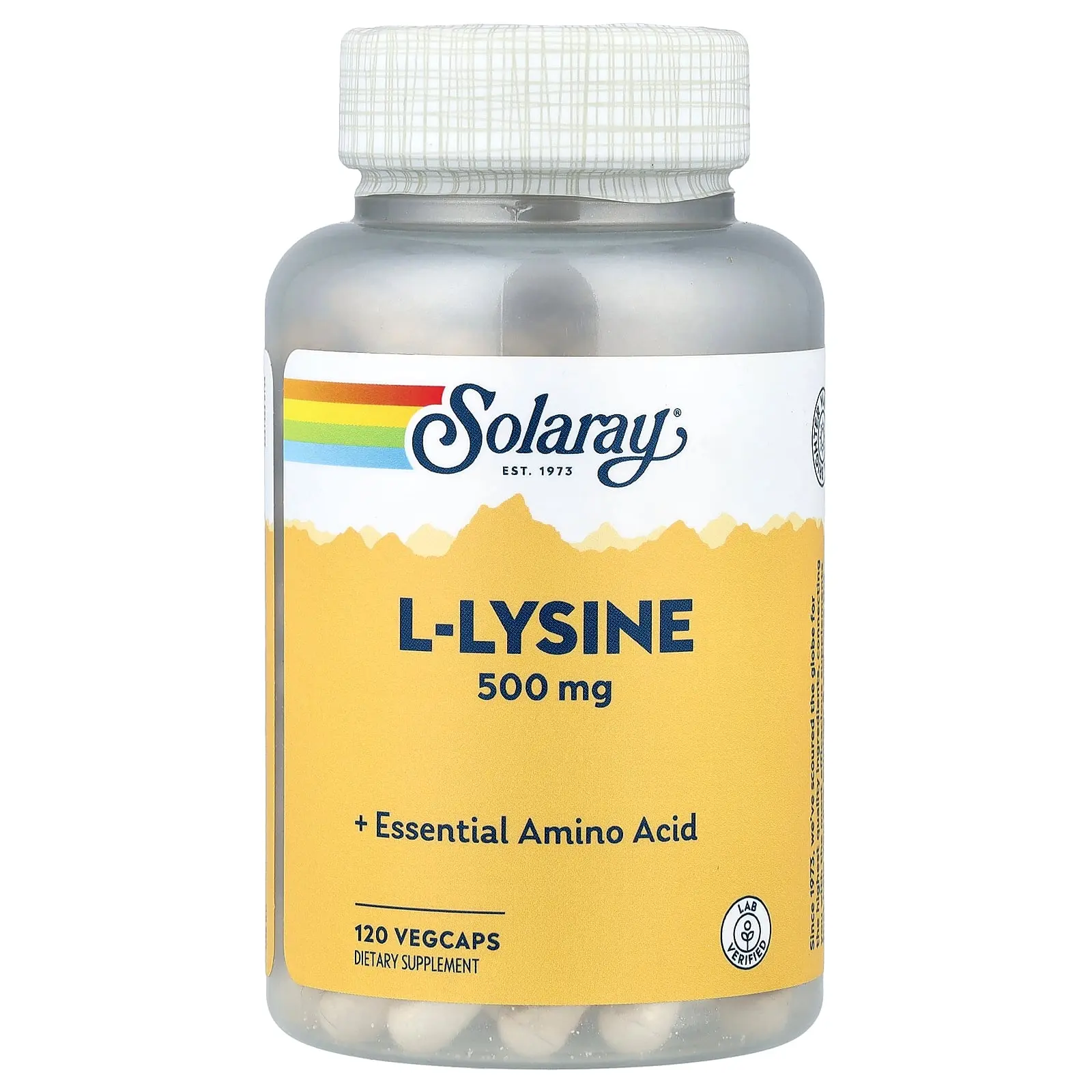 Solaray L-Lysine, 500 mg, 120 VegCaps