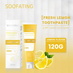 Fresh Lemon Toothpaste, Deep Cleaning Oral Care Toothpaste, Fresh Breath Lemon Flavor Toothpaste, Daily Whitening Care 120g