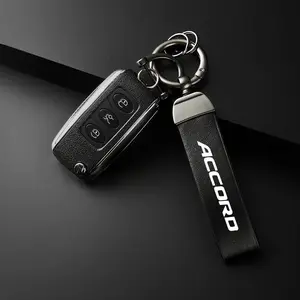 Car Keychain, PU Leather Car Keychain with Screwdriver, Minimalist Design Keychain, Simple Design Car Interior Decoration Accessories for Honda ACCORD, Car Key Accessory