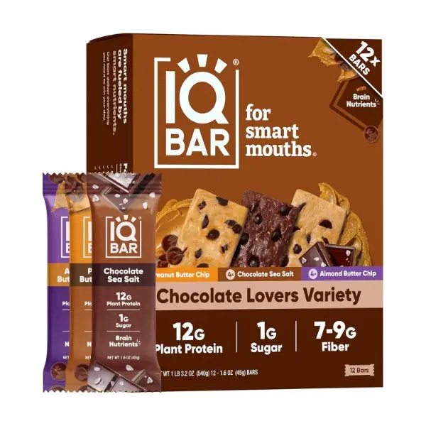 Clean Protein Bars, Low Sugar Keto, Chocolate Variety Pack 12-Count | High Fiber Plant Based Snacks, Clean Label Project Certified | Gluten Free, Dairy Free, Vegan, Soy Free