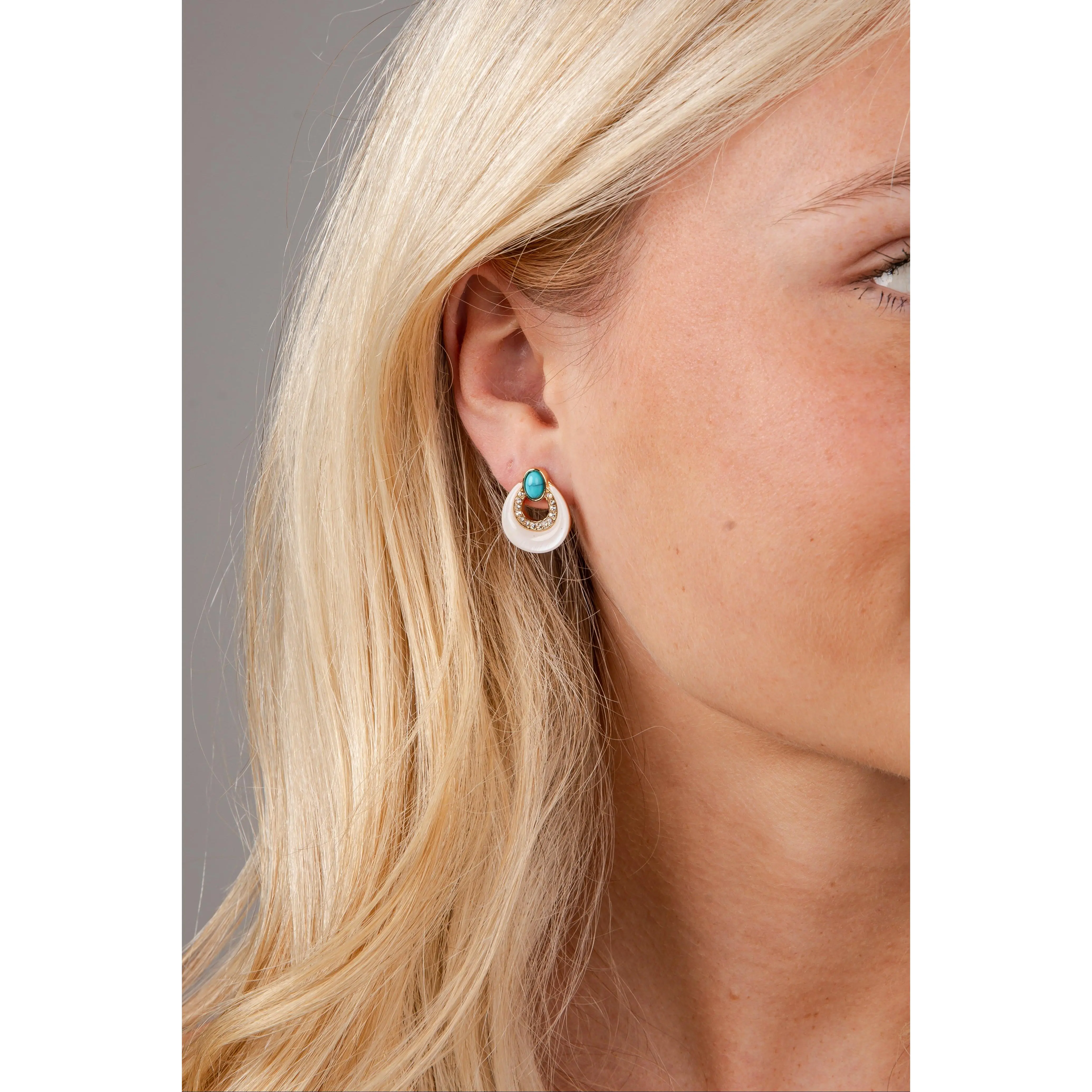 Adysen Pearl White Drop Earrings