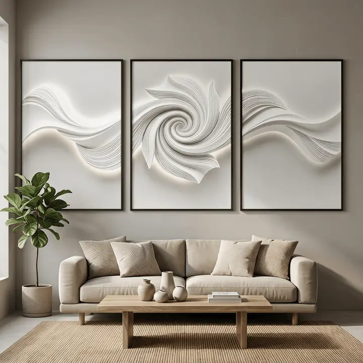 Tribesigns Glossy Crystal Coating Abstract Wall Art Set of 3, Large Textured Canvas Wall Decor with 3D Light Effect for Living Room Tribesigns Glossy Crystal Coating Abstract Wall Art Set of 3, Large Textured Canvas Wall Decor with 3D Light Effect for Living Room
