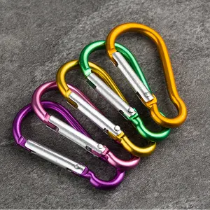 Aluminum Alloy Carabiners, Multi-Use D-Type Clips for Backpacks, Camping, Hiking & Keychains, Lightweight Quick Release Clips Heavy Duty Climbing Hand Ascender