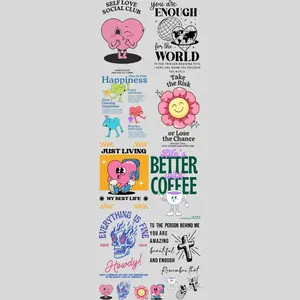 Stay Positive DTF Transfer Gang Sheet 24.5" wide x 72" long. Direct To Film