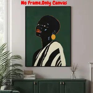 African Woman Canvas Painting, Modern Wall Art, Wall Decor for Home Living Room Bedroom Study Room, Home Decor, Poster