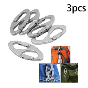 3Pcs Outdoor Quick Hook Climbing Buckle Multi-Functional for Travel Water Bottle Camping Style Hooks, Durable & Versatile Hiking Accessory
