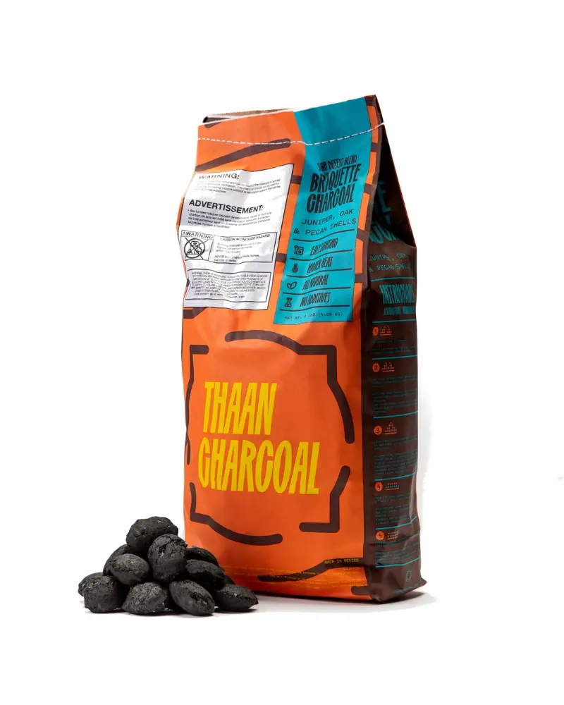 High Desert Blend Briquettes Charcoal, aromatic blend of oak, juniper, and pecan shell charcoal outdoor bbq