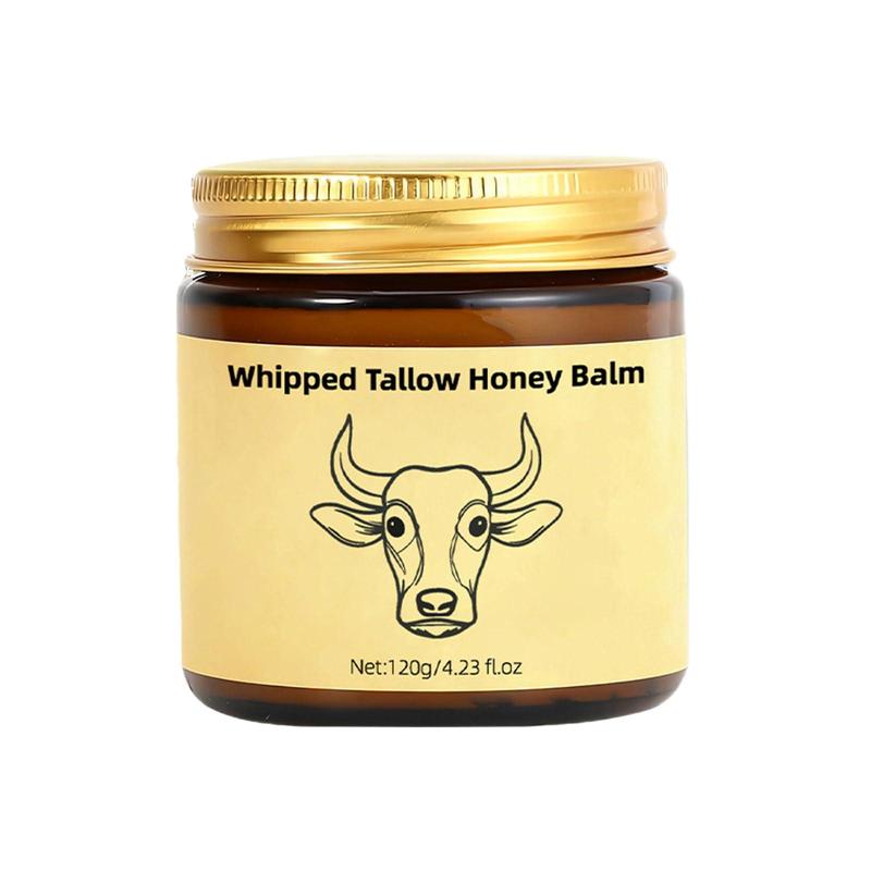 Lopeie Whipped Grass-Fed Beef Tallow Honey Balm - 4 Oz,Moisturizing Cream for Soft, Smooth Skin - Handmade All-Natural Moisturizer - Lavender