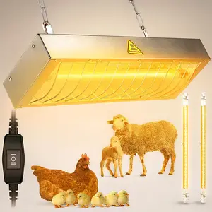 Chicken Coop Heater for Winter, Heat Lamp for Chickens 600W, Chicken Heater for Coop with 2 Heating Settings, for Poultry, Dogs, Pets, Birds,