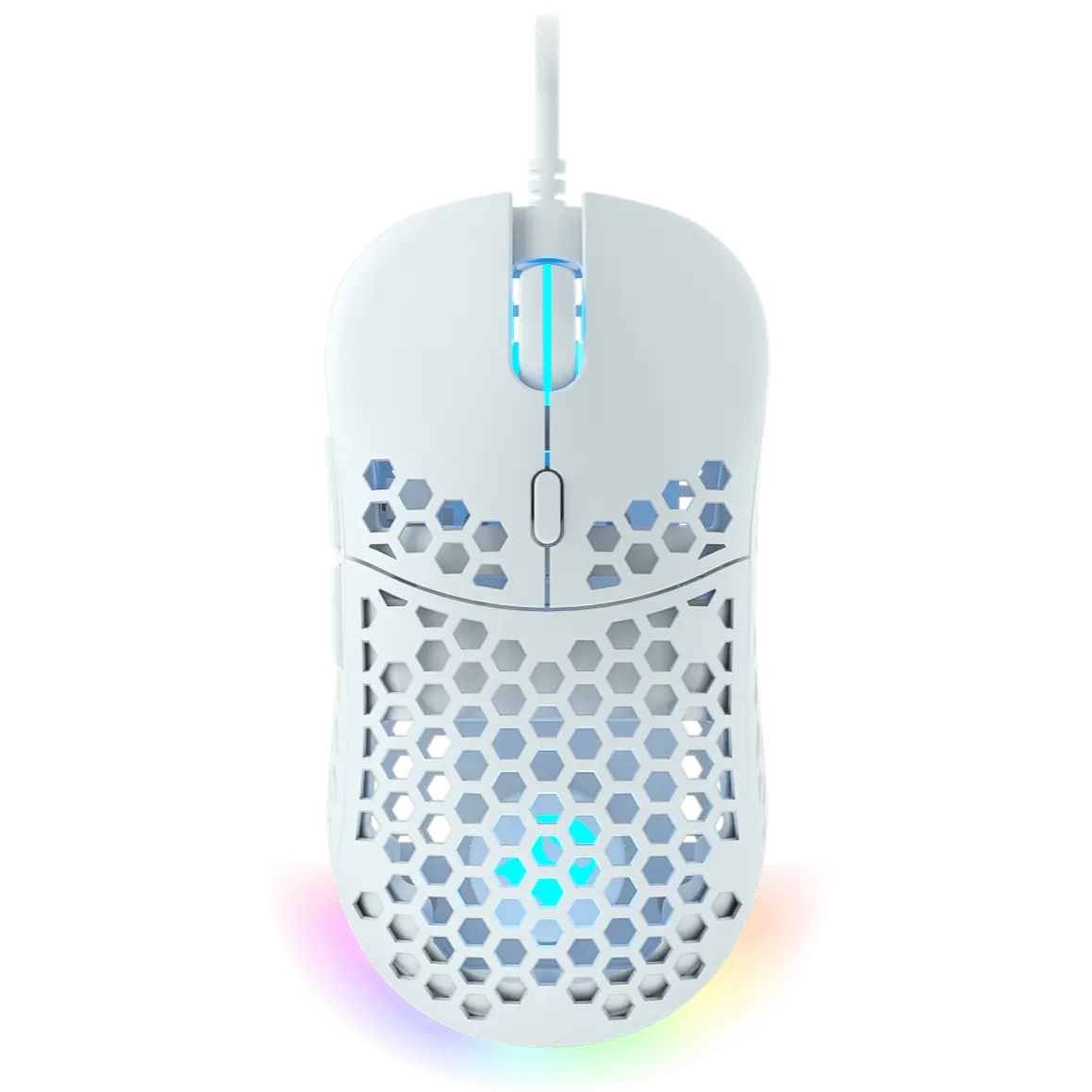 GHOST M1 UltraLight Gaming Mouse with Programmable RGB Lights Ergonomic Hexagon Design 10000 DPI Pixart 3389 Sensor for Mac & Windows