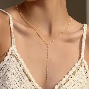 CHESKY Charm Necklace For Women Dainty Trendy Y-Shaped Extender Waterproof Jewelry Perfect For Everyday Wear