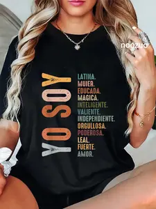 100% Cotton Yo Soy Hispanic Mujer Latina Camisa De Latina Chingona T-Shirt