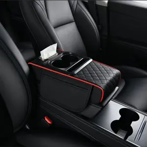 Car Center Console Armrest Pad, Multifunctional 4 in 1 Center Console Car Armrest Box, Car Console Organizer, Car Storage Bag, Car Interior Accessories, Car Organizers, Car Organization Supplies