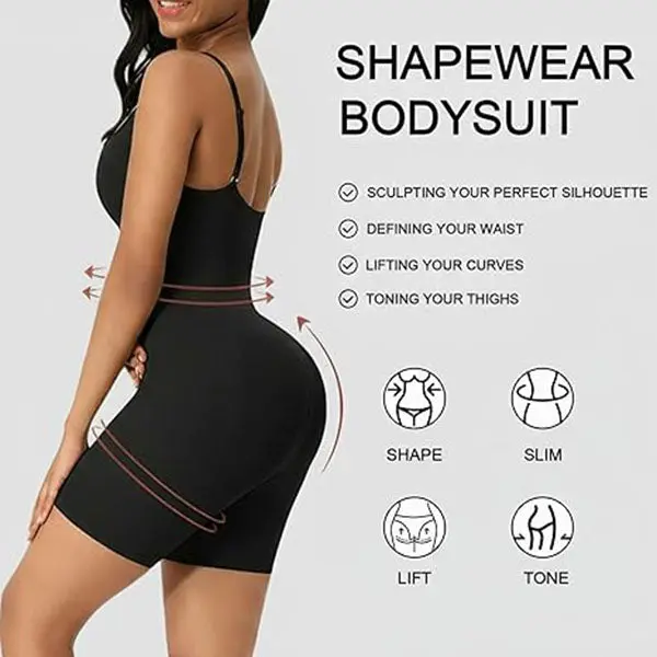 Tummy-Control Cami Shaper Bodysuit — Snatched-Waist Shapewear for Women