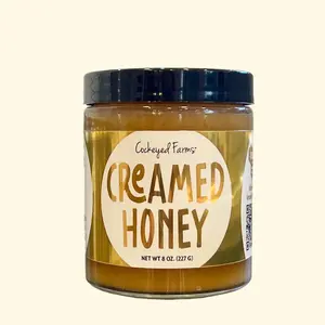 Cockeyed Farms Creamed Honey US - Raw Decadent - Spreadable Honey - All Natural - Pure & Delicious Flavor - Nature's Sweetener - 8 oz Jar
