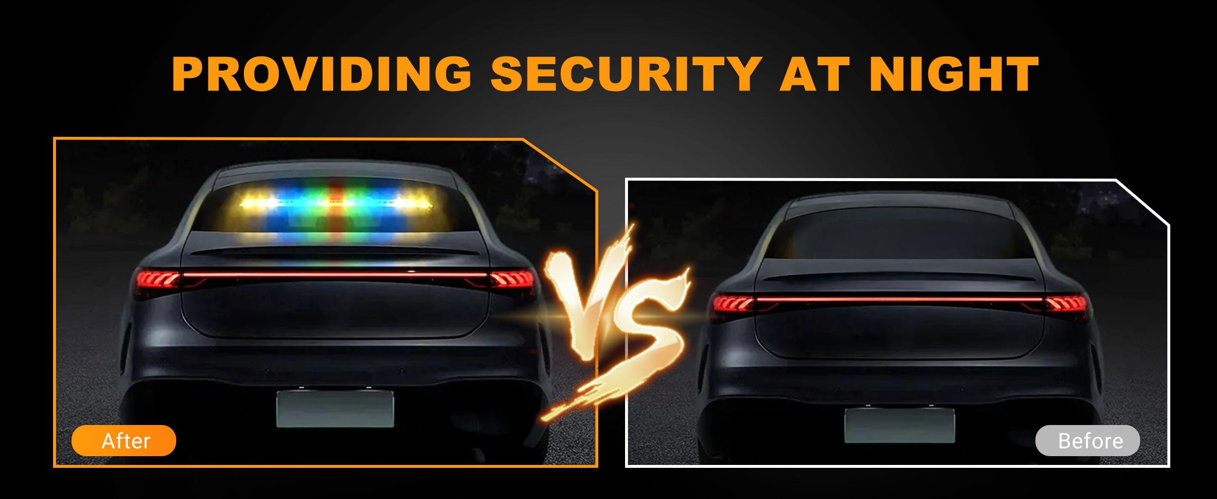 DIBMS Emergency Strobe Lights for Trucks, 2 in 1 RGB Lighting Bar with Manual and Remote Control, Bright LED Safety Flashing Warning Hazard Interior Front/Rear Windshield Lights for Vehicles and Cars underglow  neon  tubes car stuff for men