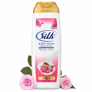 Silk Velvety Rose Body Wash 500ml – Formula for Skin Like Silk, Luxurious Rose-Infused Body Care Shower Gel, Daily Cleanser for Smooth – Gentle Body Wash for Women & Men