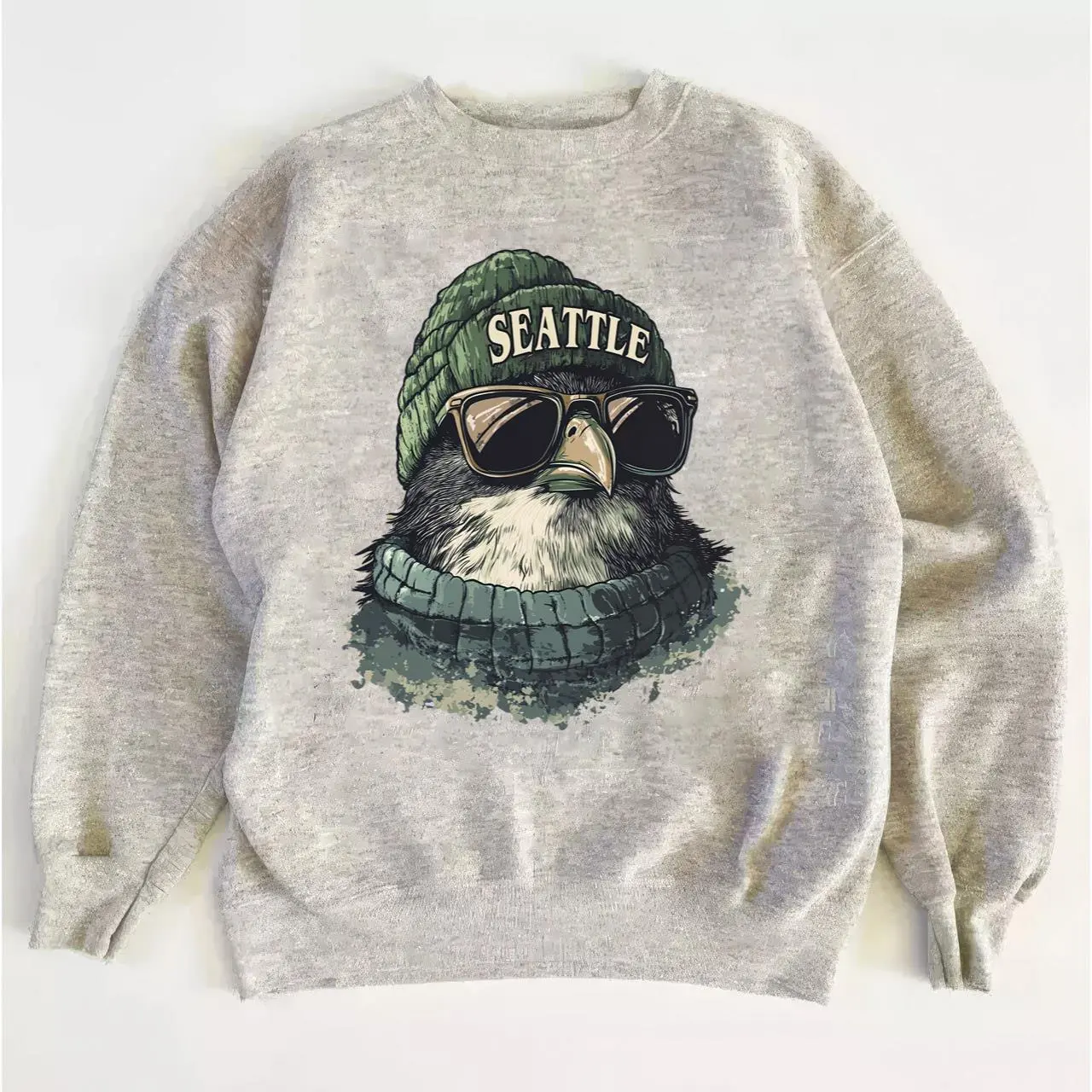 Seahawks Retro Football Spirit Animal Sweatshirt, Game Day Crewneck Shirt