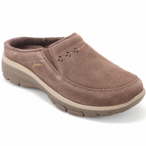 Skechers Easy Going Water-Repellent Studded Suede Clogs