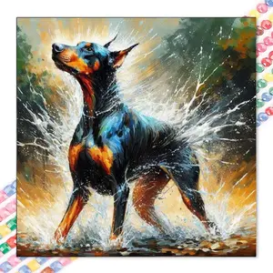 1pcs 5D DIY diamond painting kit, 5D diamond art kit, DIY decoration, puppy, raindrop diamond painting set full round drill DIY, mosaic, diamond art, DIY art home decoration, suitable for Halloween and Christmas.