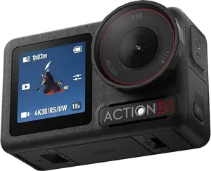 DJI Osmo Action 5 Pro Essential Combo, Waterproof Action Camera with 1/1.3" Sensor, 4K/120fps Video, Subject Tracking, Stabilization, Dual OLED Touchscreens, 47GB Built-in Storage, Vlogging Camera