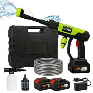 Portable Power Cordless Pressure Washer with Charger Base & Accessories, Ideal for Greenish Home, Car and Outdoor Garden Cleaning