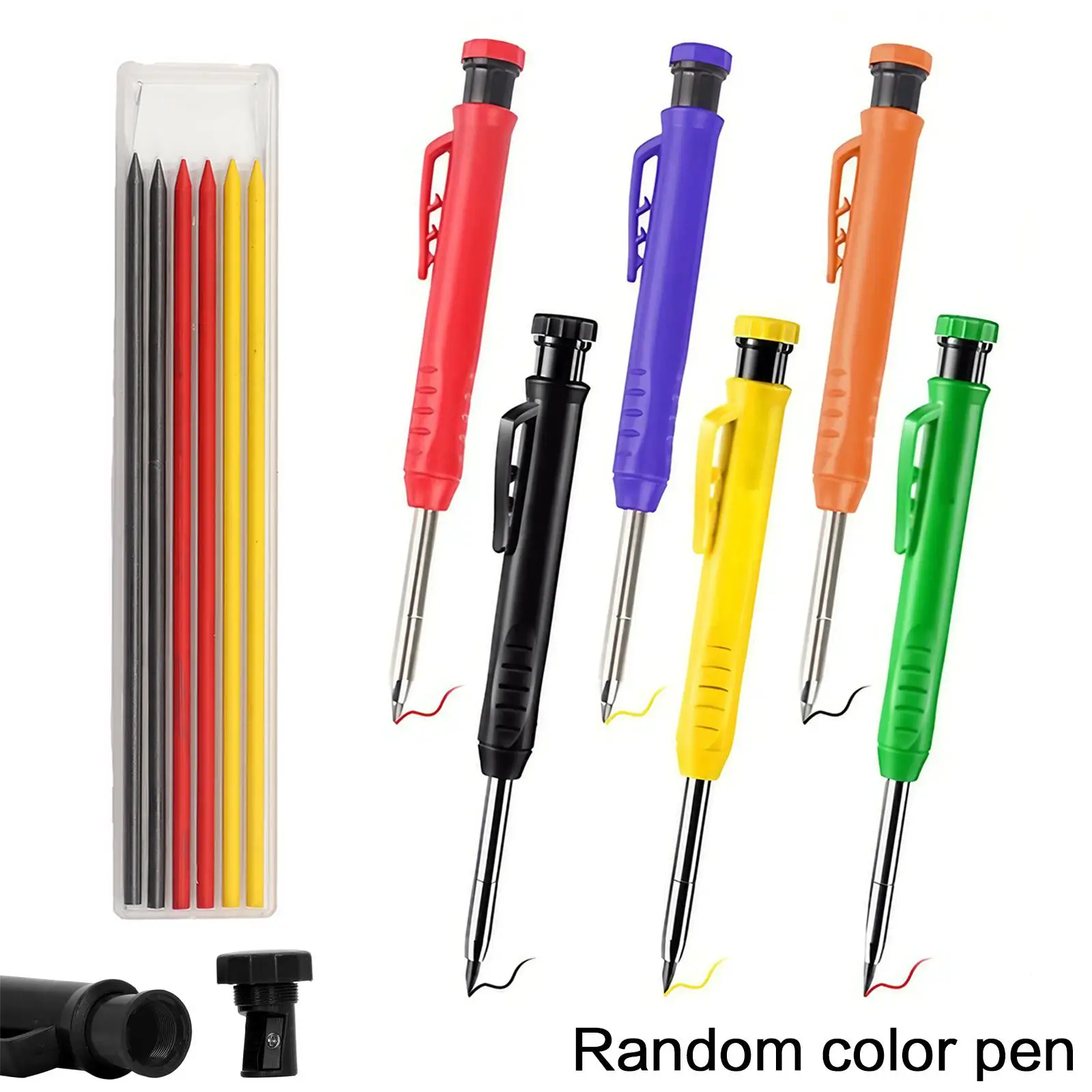 Multipurpose Long Tip Deep Hole Marker Pen, Professional Engineering Woodworking Pen, Deep Hole Marker Tool, Woodworking Project Kit