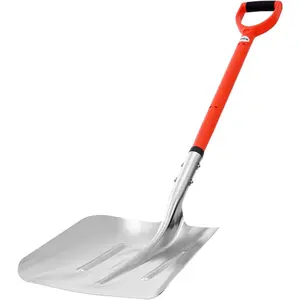 VEVOR Snow Shovel for Driveway, 14 in Wide Aluminum Alloy Snow Shovel with D - Shaped Handles, Large Capacity Snowplow Shovels, Lightweight Snows Removal Tool for Garden Car Camping