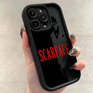 Action Movie Scarface Phone Case Compatible with Iphone 16 15 14 13 12 11 Pro Max Mini XR XS X 7 29 Plus, Soft TPU Back Cover for Drop Protection.