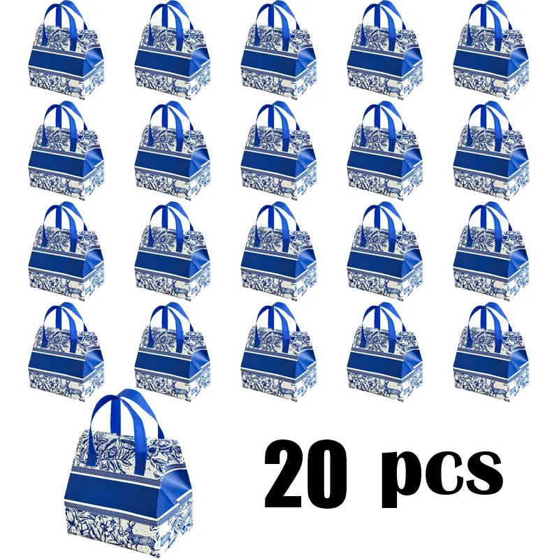 20-PCS Insulated Tote bag with Floral Design | Leak-Proof Thermal Bag to Keep Meals & Drinks Perfect for Office, Picnics & Delivery bag summerwins,summerwins Storage Totes Travel Essentials