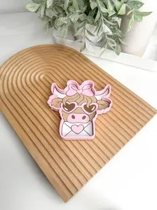 Highland Cow Tray Trinket Desk Organizer For Crafts & Office Space Organize Small Parts Paper Clips Beads Rhinestones Charms & Jewelry Pieces