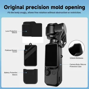 Silicone Protective Case for DJI Osmo Pocket 4, Flexible Non-deformable Washable Dustproof Cover