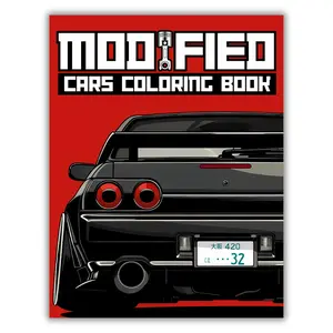 Modified Cars Coloring Book: JDM, Retro & Sport Car Illustrations for Adults and Kids Automotive Adventure Drawing Aspects Realism