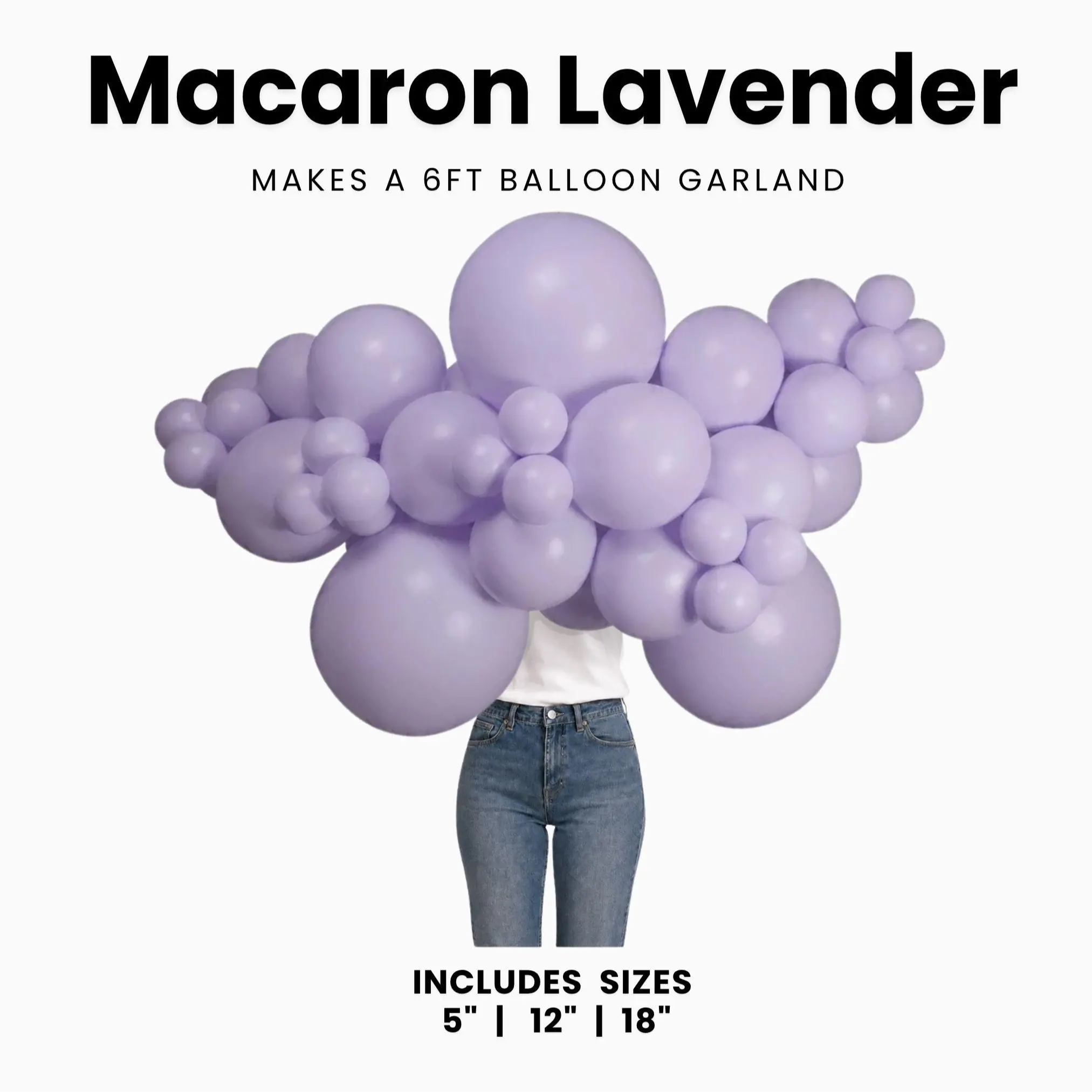 Macaron Lavender Balloon Pack with Optional Add-Ons