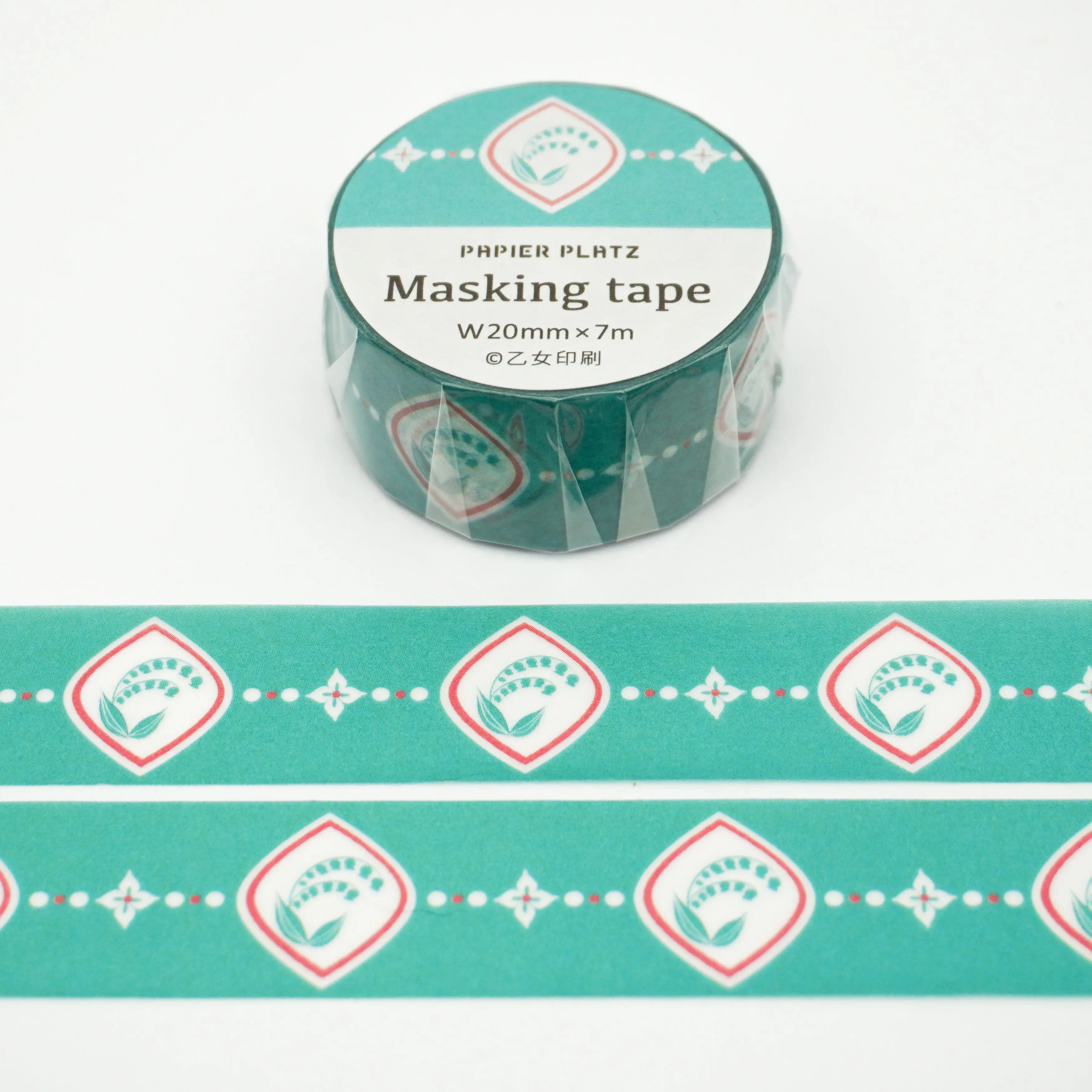 Papier Platz Washi Tape - Retro Floral Pattern (20mm)