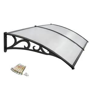 ZENSTYLE 80" x 40" Window Canopy Awning Door Complete Polycarbonate Sheet Patio Outdoor