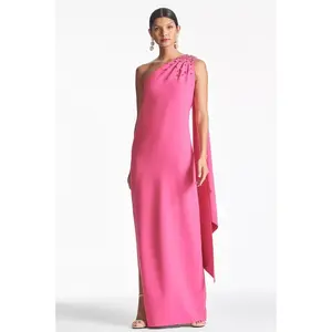 Sachin & Babi "Leslie" One Shoulder Gown
