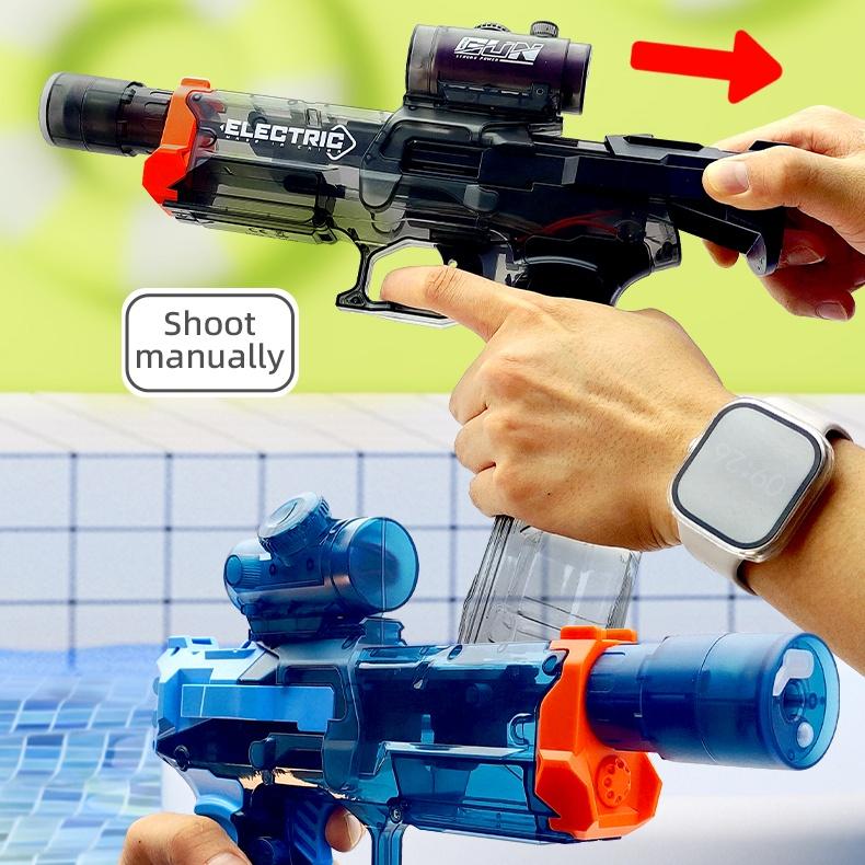 Transparent Electric Water Gun 2 Pack for Adults and Kids Light Up Automatic Squirt Gun Dual-Purpose Cool Watergun Large Capacity Summer Outdoor Beach Pool Party Toy Gift LED Lighted rechargable light-up Multicolor backyard game Transparent Electric Water Gun 2 Pack for Adults and Kids Light Up Automatic Squirt Gun Dual-Purpose Cool Watergun Large Capacity Summer Outdoor Beach Pool Party Toy Gift LED Lighted rechargable light-up Multicolor backyard game