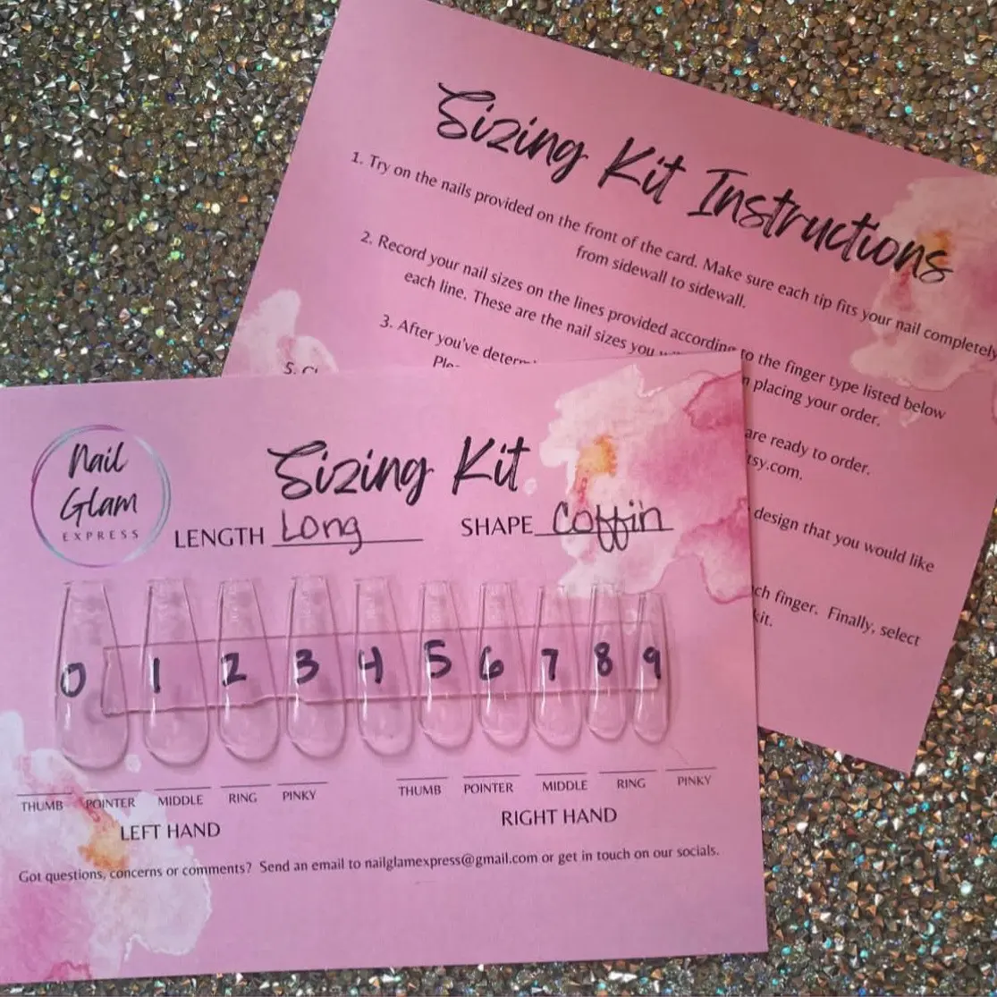 Press on Nail Sizing Kit