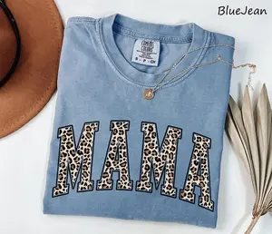 Comfort Colors Leopard Mama Shirt, Mama Shirt, Mothers Day gift, New Mama gift, Funny Mom gift, Mama Shirt, Pregnancy Announcement Shirt