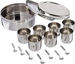 Spice Container Masala Dabba Compartments with 7 Spice containers