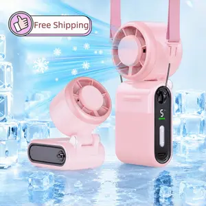 (2026 New Model) Mini Portable Handheld Turbo Fan — 15,500 RPM, 4000mAh high-capacity battery, 5-speed powerful airflow, USB rechargeable, foldable 3-in-1 design; ideal for travel, outdoor use, and gifting (unisex)