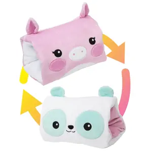 Pig + Panda 2 in 1 Reversible, Wearable Stuffed Animal Plushie