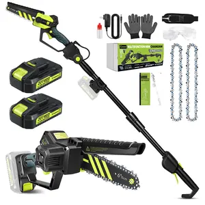 Saker Cordless 2 in 1 bar brushless chainsaw, battery-powered 6-inch saw for tree pruning heights, the perfect Christmas gift for 2024.