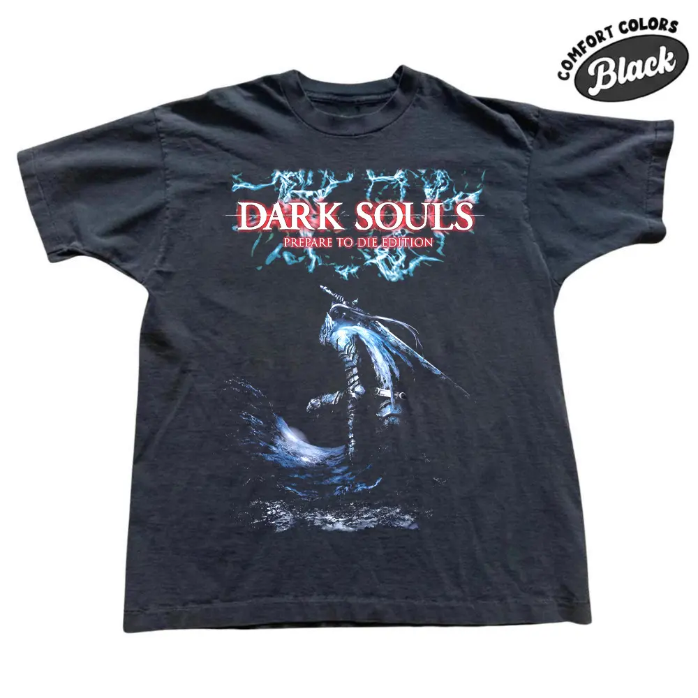The Dark Souls Comfort Color Shirt, Prepare to Die Edition Shirt, Vintage Resident Evil T-shirt, Gift for Men, Vintage Game Shirt, Gift for Women, Crew Neck T-shirt, Trending T-shirt