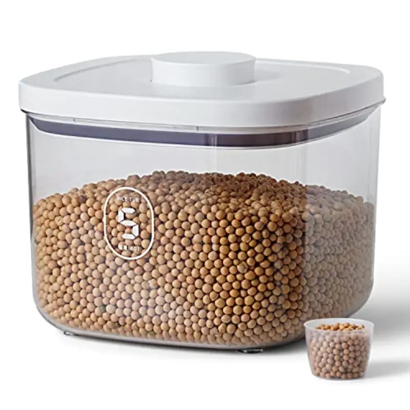 10 Lbs Storage Container Bin Rice Dispenser with Measuring Cup Food Cereal Container Bins Household for Kitchen Pantry Organization
