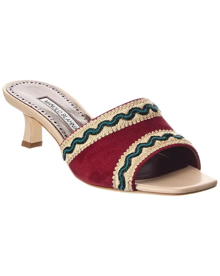 Manolo Blahnik Marebis 50 Suede Sandal