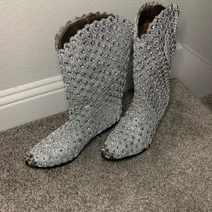 Slick Rick Bootz -Bedazzled Silver