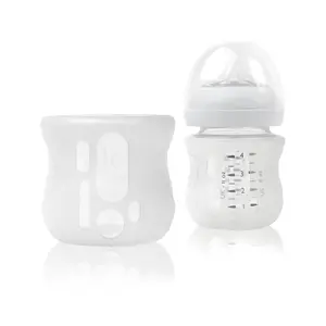 Silicone Sleeve  Avent Natural Glass Baby Bottles (4 oz, Translucent)