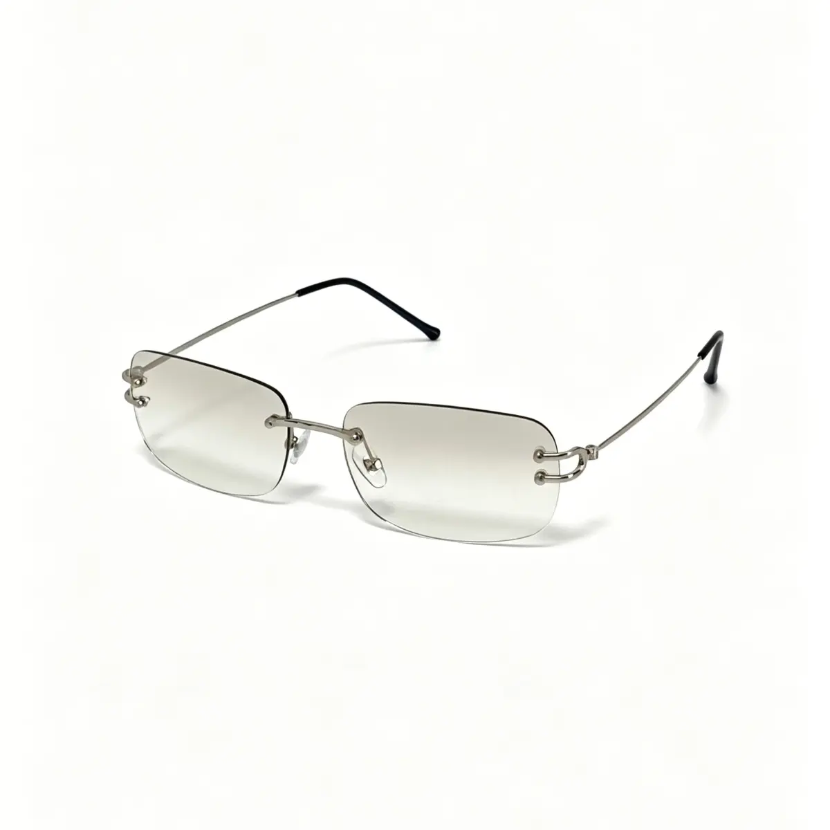Women's Y2K Vintage Rimless Rectangle Eyeglasses - All-Match Streetwear Statement Frames, Aesthetic, 2000s Fashion, Streetwear Style, OOTD
